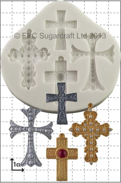 Crosses (cake jewellery) silicone mould