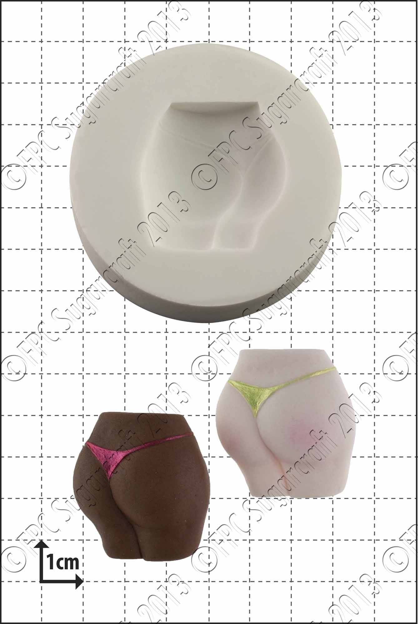Beach bum with G string silicone mould
