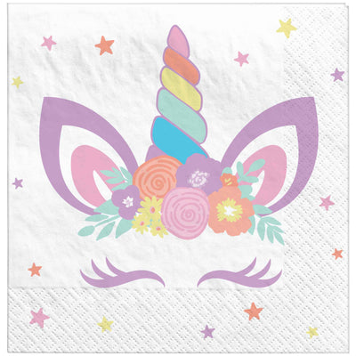 Unicorn party Beverage napkins 16