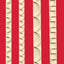 A set of four plastic straight frill cutters of varying sizes designed for crafting border patterns in fondant or gumpaste for cake decorating.