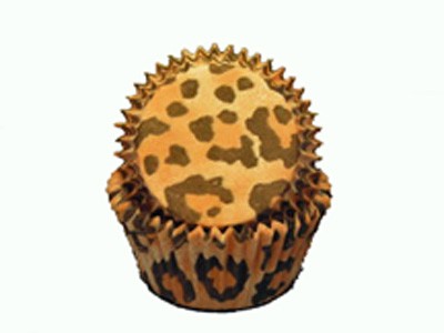 Leopard print MINI baking cups cupcake papers