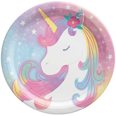 Enchanted Unicorn Lunch Party Plates 17cm (8)