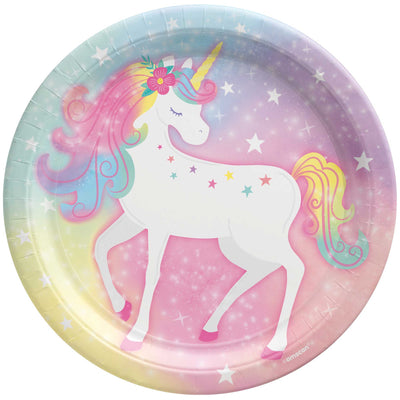Enchanted Unicorn Dinner Party Plates 23cm (8)