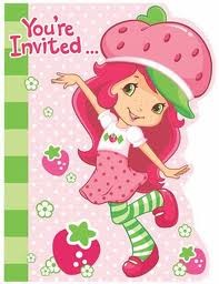 Strawberry Shortcake party invites (8)