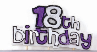 Feature candle 18th birthday