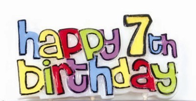 Happy 7th Birthday feature candle