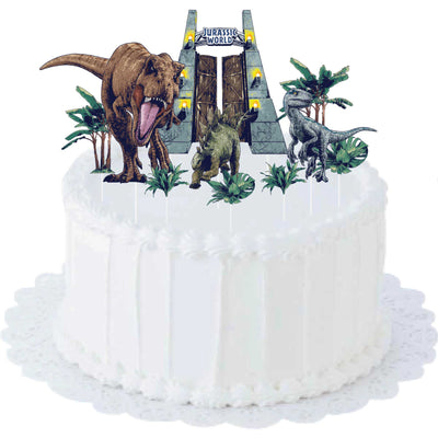 Jurassic Park Dinosaur cake topper set