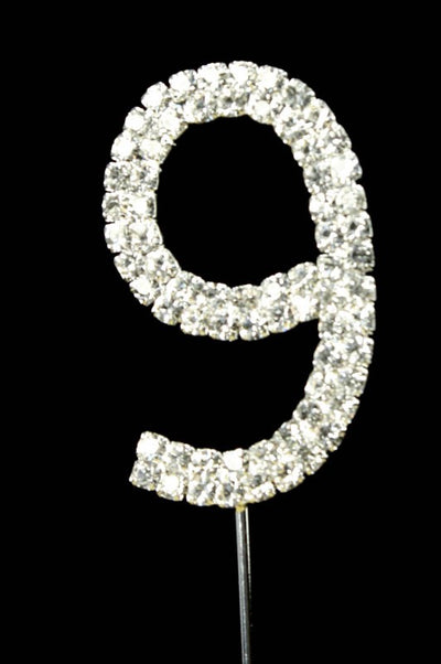 4cm Diamante number pick 9 style
