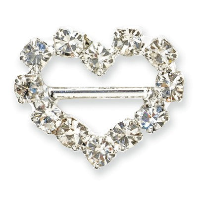 Mini diamante heart buckle sold singly