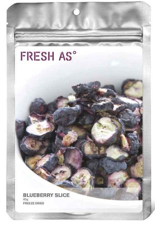Fresh As freeze dried fruit Blueberry slices