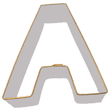 Alphabet letter cookie cutter A