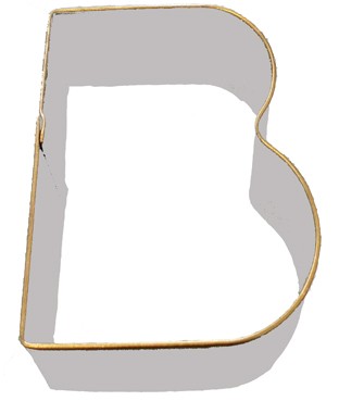 Alphabet letter cookie cutter B