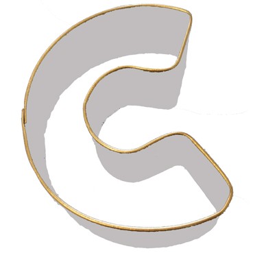 Alphabet letter cookie cutter C