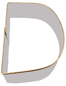 Alphabet letter cookie cutter D