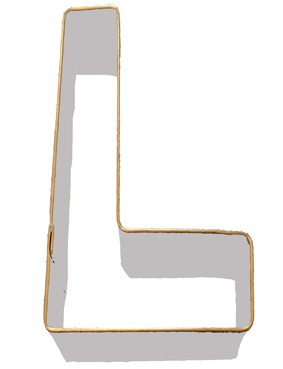 Alphabet letter cookie cutter L