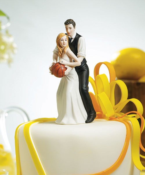 Bride and Groom cake topper Basketball dream