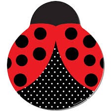 Ladybug shaped party plates (8)