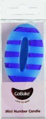 Funky numeral pick candle 0