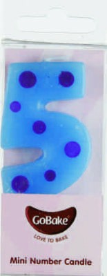 Funky numeral pick candle 5