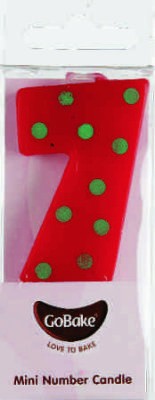 Funky numeral pick candle 7