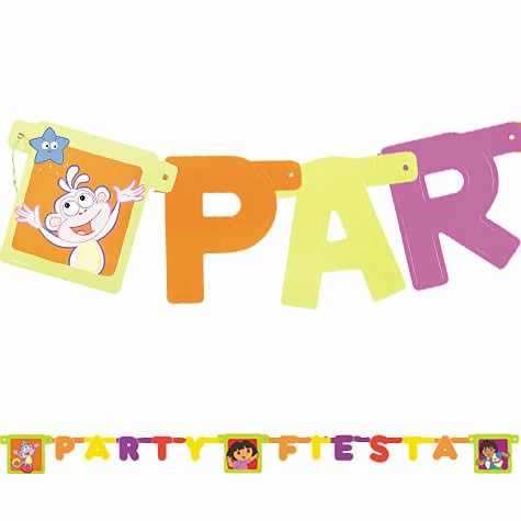 Dora the Explorer and Diego party banner