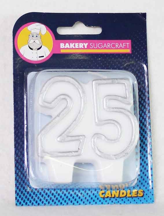 25th numeral candle