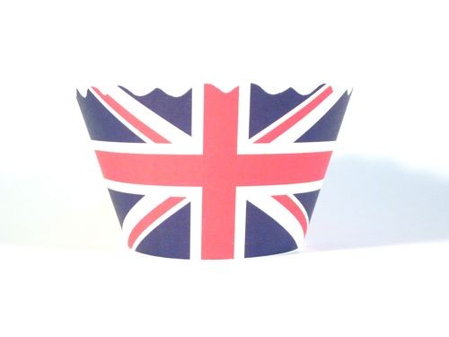 Cupcake wrappers Union Jack (12)