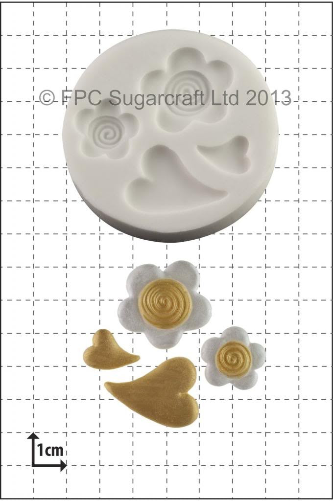 Hearts and Flowers silicone mould