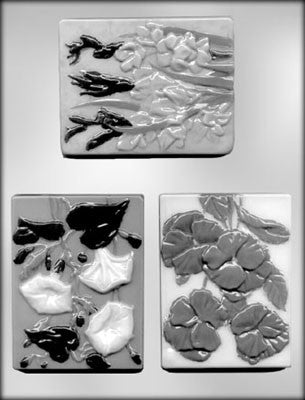 Pansy Petunia Lavender flower bar slab chocolate mould