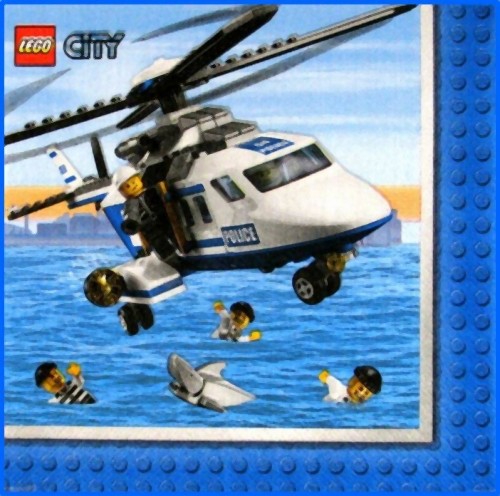 Lego City party lunch napkin (16)