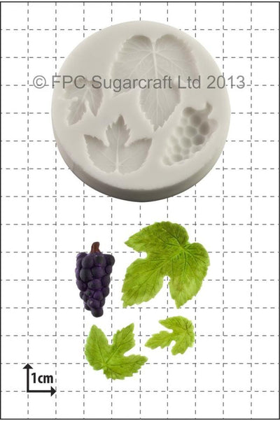 Grapes and Vine Leaves silicone mould
