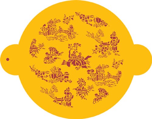 Large French Toile cake top stencil