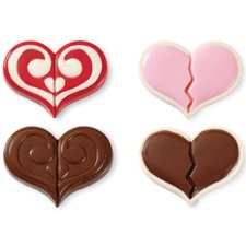 Double heart cookie mould insert cookie eg Oreo