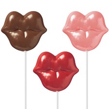 Pucker up lips mouth lollipop chocolate mould