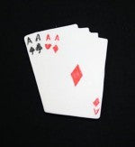 Playing card suits aces silicone mould 70mm
