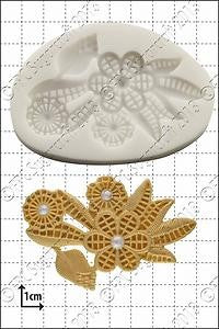 Art Deco Flowers silicone mould jewel or brooch like