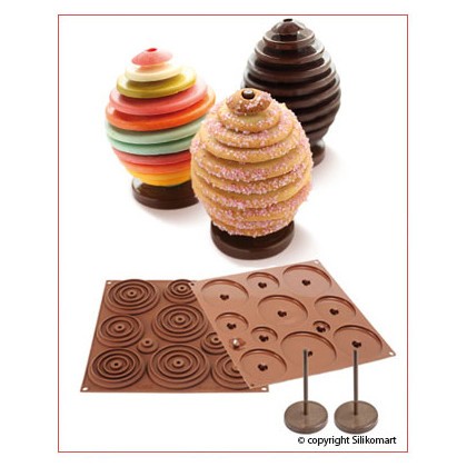 3d Silikomart layered Easter egg silicone chocolate mould