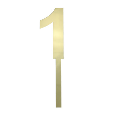 Large Gold acrylic number topper 1