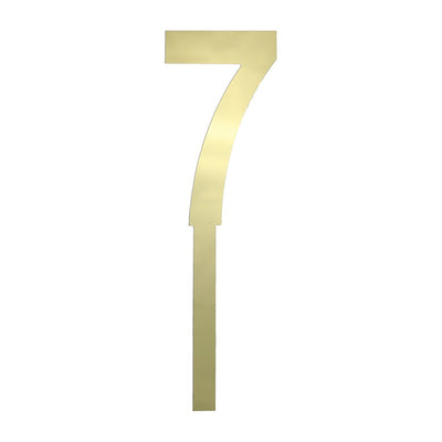 Large Gold acrylic number topper 7
