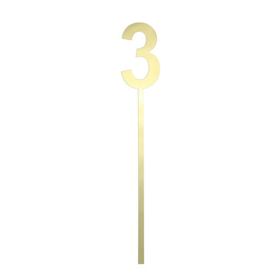 Small Gold acrylic number topper 3