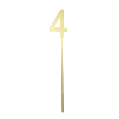 Small Gold acrylic number topper 4