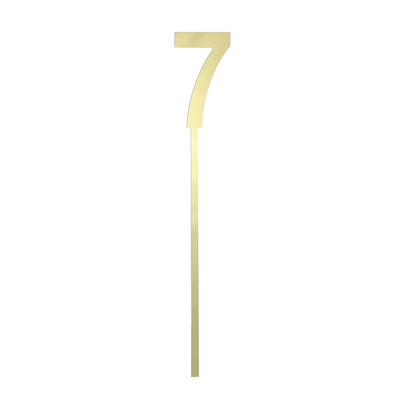 Small Gold acrylic number topper 7