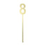 Small Gold acrylic number topper 8