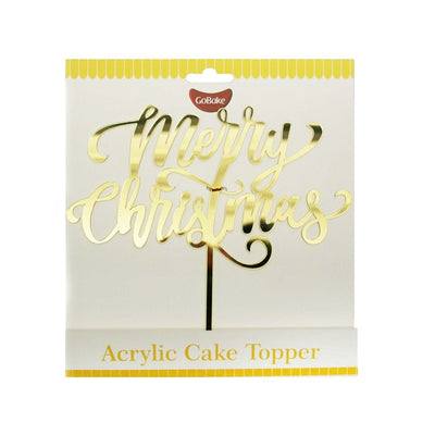Merry Christmas Gold mirror acrylic topper