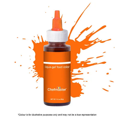 Concentrated food colouring gel paste Neon Brite Orange by Chefmaster 2.3oz 65gram