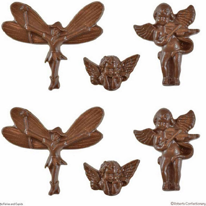 Fairies and cupids or cherubs  chocolate mould
