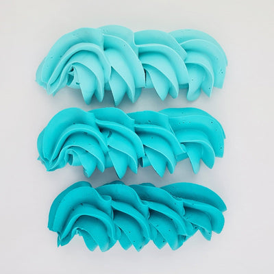 teal colour buttercream icing examples