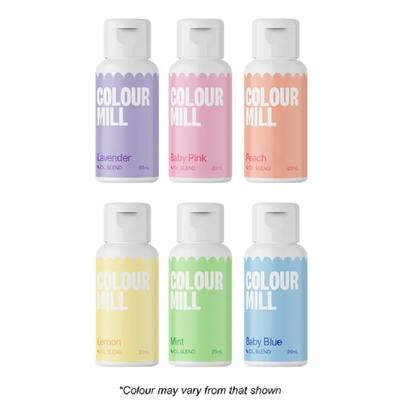 Colour mill oil based food colouring 6 pack Pastel