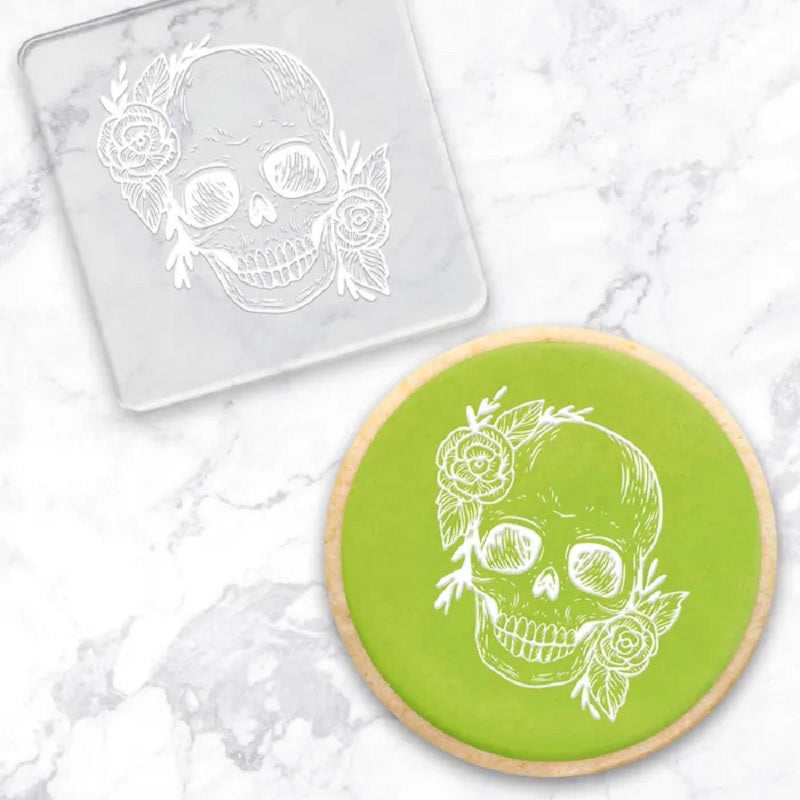 Debosser Skull and roses embosser Kiwicakes