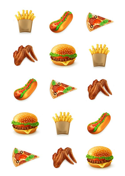 Design Sheet edible image Takeaway food